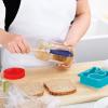 imageTovolo FlexCore LongHandled Silicone Jar Scraper Spatula Wood Handle HeatResistant Silicone Head With Curved Front for Scooping ampamp Scraping DishwasherSafe ampamp BPAFreeDeep Indigo