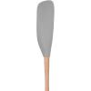 imageTovolo FlexCore LongHandled Silicone Jar Scraper Spatula Wood Handle HeatResistant Silicone Head With Curved Front for Scooping ampamp Scraping DishwasherSafe ampamp BPAFreeOyster Gray
