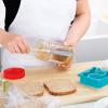 imageTovolo FlexCore LongHandled Silicone Jar Scraper Spatula Wood Handle HeatResistant Silicone Head With Curved Front for Scooping ampamp Scraping DishwasherSafe ampamp BPAFreeOyster Gray