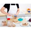 imageTovolo FlexCore LongHandled Silicone Jar Scraper Spatula Wood Handle HeatResistant Silicone Head With Curved Front for Scooping ampamp Scraping DishwasherSafe ampamp BPAFreeCharcoal