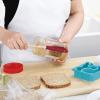 imageTovolo FlexCore LongHandled Silicone Jar Scraper Spatula Wood Handle HeatResistant Silicone Head With Curved Front for Scooping ampamp Scraping DishwasherSafe ampamp BPAFreeCayenne