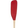 imageTovolo FlexCore LongHandled Silicone Jar Scraper Spatula Wood Handle HeatResistant Silicone Head With Curved Front for Scooping ampamp Scraping DishwasherSafe ampamp BPAFreeCayenne