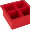 imageTovolo Ice Cube Trays ampamp Sphere Molds Easy Release Silicone 6 Large Cubes ampamp 2 Spheres for Whiskey Cocktails and Beverages Charcoal GrayCube Tray Red