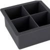 imageTovolo Ice Cube Trays ampamp Sphere Molds Easy Release Silicone 6 Large Cubes ampamp 2 Spheres for Whiskey Cocktails and Beverages Charcoal GrayCube Tray Gray