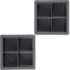 imageTovolo Ice Cube Trays ampamp Sphere Molds Easy Release Silicone 6 Large Cubes ampamp 2 Spheres for Whiskey Cocktails and Beverages Charcoal GrayCube Tray Gray