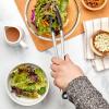 imageTovolo Kitchen Cooking Stainless Steel Tongs 9quot with Silicone Grip ampamp Easy Lock Mechanism for Serving Salad and Ice Charcoal GrayAssorted
