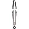 imageTovolo Kitchen Cooking Stainless Steel Tongs 9quot with Silicone Grip ampamp Easy Lock Mechanism for Serving Salad and Ice Charcoal GrayBlack  Chili