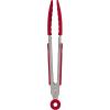 imageTovolo Kitchen Cooking Stainless Steel Tongs 9quot with Silicone Grip ampamp Easy Lock Mechanism for Serving Salad and Ice Charcoal GrayBlack  Chili