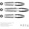 imageTovolo Kitchen Cooking Stainless Steel Tongs 9quot with Silicone Grip ampamp Easy Lock Mechanism for Serving Salad and Ice Charcoal GrayBlack
