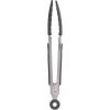 imageTovolo Kitchen Cooking Stainless Steel Tongs 9quot with Silicone Grip ampamp Easy Lock Mechanism for Serving Salad and Ice Charcoal GrayCharcoal  Gray