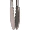 imageTovolo Kitchen Cooking Stainless Steel Tongs 9quot with Silicone Grip ampamp Easy Lock Mechanism for Serving Salad and Ice Charcoal GrayCharcoal  Gray