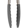 imageTovolo Kitchen Cooking Stainless Steel Tongs 9quot with Silicone Grip ampamp Easy Lock Mechanism for Serving Salad and Ice Charcoal GrayCharcoal