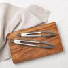 imageTovolo Kitchen Cooking Stainless Steel Tongs 9quot with Silicone Grip ampamp Easy Lock Mechanism for Serving Salad and Ice Charcoal GrayCharcoal