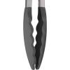 imageTovolo Kitchen Cooking Stainless Steel Tongs 9quot with Silicone Grip ampamp Easy Lock Mechanism for Serving Salad and Ice Charcoal GrayCharcoal