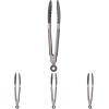 imageTovolo Kitchen Cooking Stainless Steel Tongs 9quot with Silicone Grip ampamp Easy Lock Mechanism for Serving Salad and Ice Charcoal GrayCharcoal