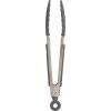 imageTovolo Kitchen Cooking Stainless Steel Tongs 9quot with Silicone Grip ampamp Easy Lock Mechanism for Serving Salad and Ice Charcoal GrayCharcoal