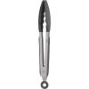 imageTovolo Kitchen Cooking Stainless Steel Tongs 9quot with Silicone Grip ampamp Easy Lock Mechanism for Serving Salad and Ice Charcoal GrayCharcoal