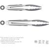 imageTovolo Kitchen Cooking Stainless Steel Tongs 9quot with Silicone Grip ampamp Easy Lock Mechanism for Serving Salad and Ice Charcoal GrayCharcoal