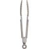imageTovolo Kitchen Cooking Stainless Steel Tongs 9quot with Silicone Grip ampamp Easy Lock Mechanism for Serving Salad and Ice Charcoal GrayGray
