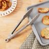 imageTovolo Kitchen Cooking Stainless Steel Tongs 9quot with Silicone Grip ampamp Easy Lock Mechanism for Serving Salad and Ice Charcoal GrayWarm Gray