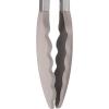 imageTovolo Kitchen Cooking Stainless Steel Tongs 9quot with Silicone Grip ampamp Easy Lock Mechanism for Serving Salad and Ice Charcoal GrayWarm Gray