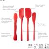 imageTovolo Kitchen Utensils Spatula Spoonula FullSize Scoop ampamp Spread Set of 4 Mini Tools Candy Apple RedCandy Apple
