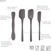 imageTovolo Kitchen Utensils Spatula Spoonula FullSize Scoop ampamp Spread Set of 4 Mini Tools Candy Apple RedCharcoal