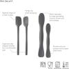 imageTovolo Kitchen Utensils Spatula Spoonula FullSize Scoop ampamp Spread Set of 4 Mini Tools Candy Apple RedCharcoal