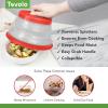 imageTovolo Microwave Splatter Cover for Food Medium Charcoal  Collapsible ampamp Vented Silicone Splatter Guard Lid  Microwave Plate ampamp Dish Cover with Handle  BPAFree Kitchen Gadget for Meal PrepCandy Apple Red