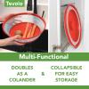 imageTovolo Microwave Splatter Cover for Food Medium Charcoal  Collapsible ampamp Vented Silicone Splatter Guard Lid  Microwave Plate ampamp Dish Cover with Handle  BPAFree Kitchen Gadget for Meal PrepCandy Apple Red
