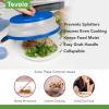 imageTovolo Microwave Splatter Cover for Food Medium Charcoal  Collapsible ampamp Vented Silicone Splatter Guard Lid  Microwave Plate ampamp Dish Cover with Handle  BPAFree Kitchen Gadget for Meal PrepStratus Blue
