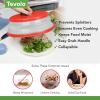 imageTovolo Microwave Splatter Cover for Food Medium Charcoal  Collapsible ampamp Vented Silicone Splatter Guard Lid  Microwave Plate ampamp Dish Cover with Handle  BPAFree Kitchen Gadget for Meal PrepCandy Apple Red