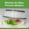 imageTovolo Microwave Splatter Cover for Food Medium Charcoal  Collapsible ampamp Vented Silicone Splatter Guard Lid  Microwave Plate ampamp Dish Cover with Handle  BPAFree Kitchen Gadget for Meal PrepCharcoal