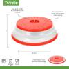 imageTovolo Microwave Splatter Cover for Food Medium Charcoal  Collapsible ampamp Vented Silicone Splatter Guard Lid  Microwave Plate ampamp Dish Cover with Handle  BPAFree Kitchen Gadget for Meal PrepCandy Apple Red