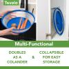 imageTovolo Microwave Splatter Cover for Food Medium Charcoal  Collapsible ampamp Vented Silicone Splatter Guard Lid  Microwave Plate ampamp Dish Cover with Handle  BPAFree Kitchen Gadget for Meal PrepStratus Blue
