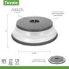 imageTovolo Microwave Splatter Cover for Food Medium Charcoal  Collapsible ampamp Vented Silicone Splatter Guard Lid  Microwave Plate ampamp Dish Cover with Handle  BPAFree Kitchen Gadget for Meal PrepCharcoal