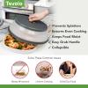 imageTovolo Microwave Splatter Cover for Food Medium Charcoal  Collapsible ampamp Vented Silicone Splatter Guard Lid  Microwave Plate ampamp Dish Cover with Handle  BPAFree Kitchen Gadget for Meal PrepCharcoal
