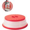 imageTovolo Microwave Splatter Cover for Food Medium Charcoal  Collapsible ampamp Vented Silicone Splatter Guard Lid  Microwave Plate ampamp Dish Cover with Handle  BPAFree Kitchen Gadget for Meal PrepCandy Apple Red