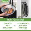 imageTovolo Microwave Splatter Cover for Food Medium Charcoal  Collapsible ampamp Vented Silicone Splatter Guard Lid  Microwave Plate ampamp Dish Cover with Handle  BPAFree Kitchen Gadget for Meal PrepCharcoal