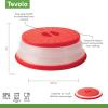 imageTovolo Microwave Splatter Cover for Food Medium Charcoal  Collapsible ampamp Vented Silicone Splatter Guard Lid  Microwave Plate ampamp Dish Cover with Handle  BPAFree Kitchen Gadget for Meal PrepCandy Apple Red