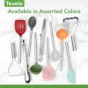 imageTovolo Mixing Stainless Steel Handle ScratchResistant ampamp HeatResistant Stirring Spoons Kitchen Utensil Safe for Nonstick Cookware ampamp Cast Iron Skillets Oyster Gray 15041201Black