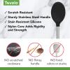 imageTovolo Mixing Stainless Steel Handle ScratchResistant ampamp HeatResistant Stirring Spoons Kitchen Utensil Safe for Nonstick Cookware ampamp Cast Iron Skillets Oyster Gray 15041201Black