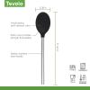 imageTovolo Mixing Stainless Steel Handle ScratchResistant ampamp HeatResistant Stirring Spoons Kitchen Utensil Safe for Nonstick Cookware ampamp Cast Iron Skillets Oyster Gray 15041201Black