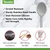 imageTovolo Mixing Stainless Steel Handle ScratchResistant ampamp HeatResistant Stirring Spoons Kitchen Utensil Safe for Nonstick Cookware ampamp Cast Iron Skillets Oyster Gray 15041201Oyster Gray