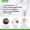 imageTovolo Mixing Stainless Steel Handle ScratchResistant ampamp HeatResistant Stirring Spoons Kitchen Utensil Safe for Nonstick Cookware ampamp Cast Iron Skillets Oyster Gray 15041201White