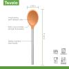 imageTovolo Mixing Stainless Steel Handle ScratchResistant ampamp HeatResistant Stirring Spoons Kitchen Utensil Safe for Nonstick Cookware ampamp Cast Iron Skillets Oyster Gray 15041201Apricot