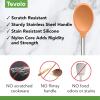 imageTovolo Mixing Stainless Steel Handle ScratchResistant ampamp HeatResistant Stirring Spoons Kitchen Utensil Safe for Nonstick Cookware ampamp Cast Iron Skillets Oyster Gray 15041201Apricot