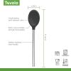 imageTovolo Mixing Stainless Steel Handle ScratchResistant ampamp HeatResistant Stirring Spoons Kitchen Utensil Safe for Nonstick Cookware ampamp Cast Iron Skillets Oyster Gray 15041201Charcoal
