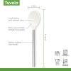 imageTovolo Mixing Stainless Steel Handle ScratchResistant ampamp HeatResistant Stirring Spoons Kitchen Utensil Safe for Nonstick Cookware ampamp Cast Iron Skillets Oyster Gray 15041201White