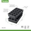 imageTovolo Perfect Cube Ice Mold Trays Sturdy Silicone Fade Resistant 125quot Cubes Assorted Set of 4Charcoal